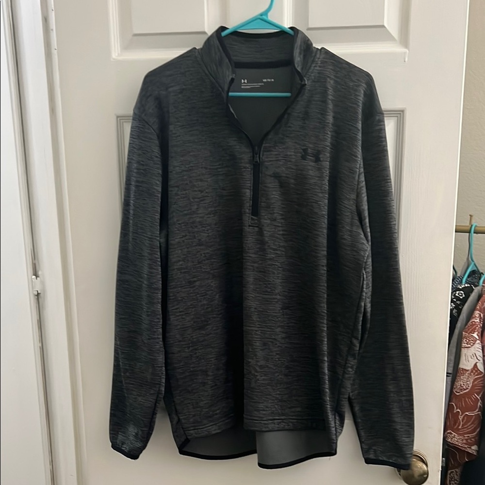 Under Armour, Large, Charcoal Gray Half-Zip Pullover